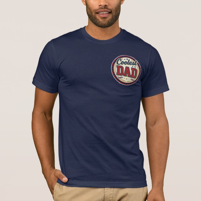 Coolest Dad Vintage Crest T-shirt (Devant)
