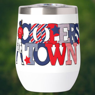 Cooperstown Patriotic Letotic Baseball Maman