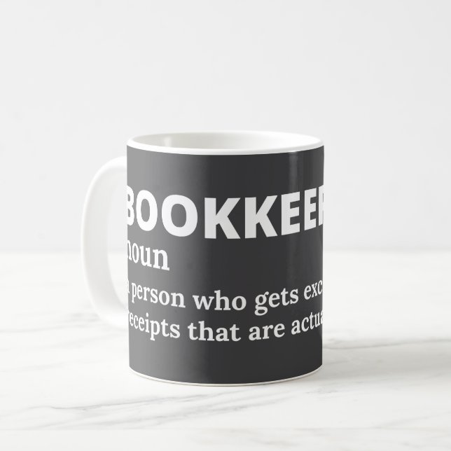 Coordinateur des finances Drôle Définition Mug (Devant gauche)