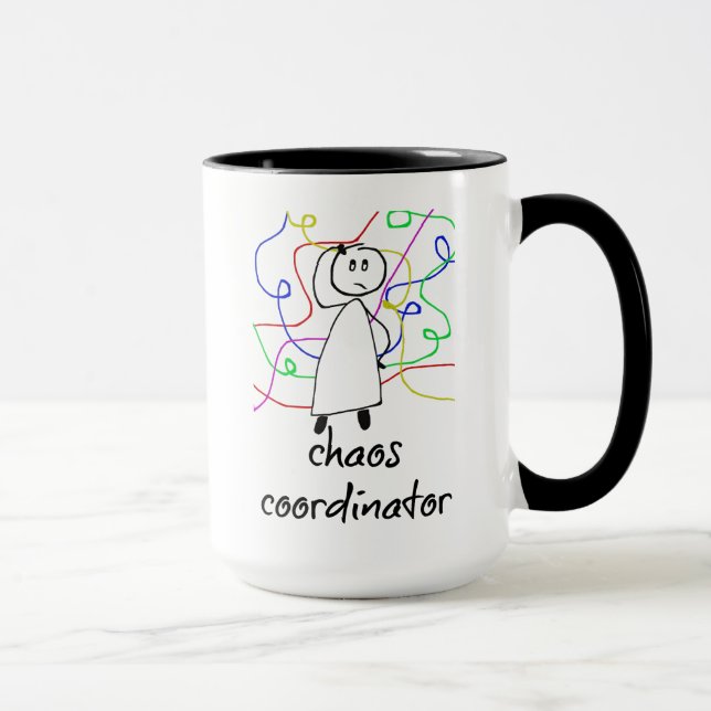 Coordinateur Du Chaos, Drôle, Café Mug (Droite)