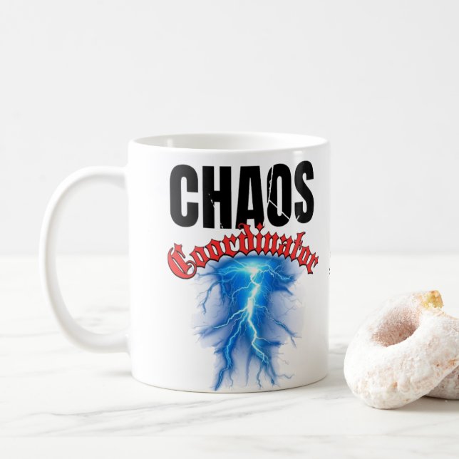 Coordinateur du Chaos Mug |Funny Maman Enseignante (Avec donut)