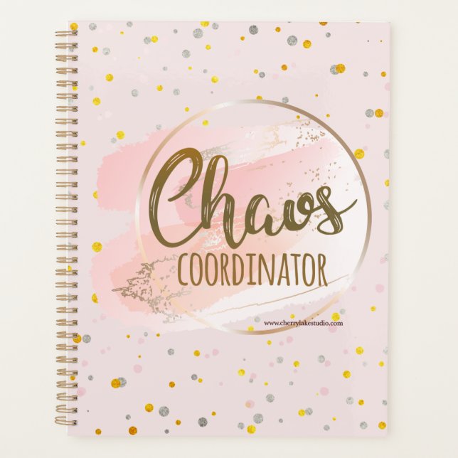 Coordinateur Gold et Rose Chaos Planificateur (Devant)