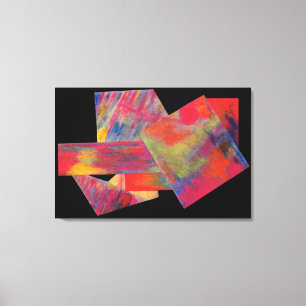 Copie abstraite de toile de beaux-arts de rouge