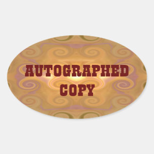 Copie autographiée - Stickers ovale (#7)