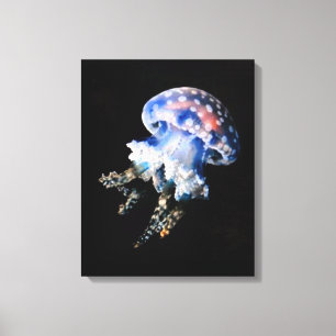 Copie bleue de toile de beaux-arts de méduses