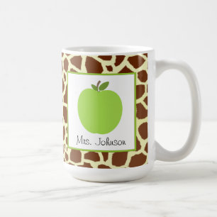 Copie de girafe d'Apple de vert de tasse de