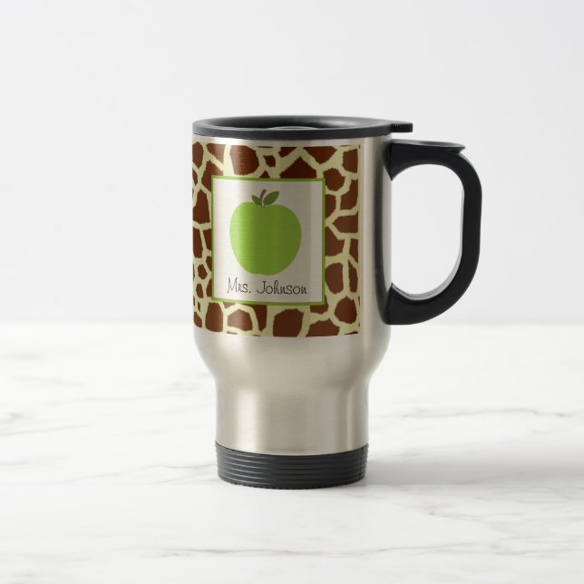 Copie de girafe d'Apple de vert de tasse de (Droit)