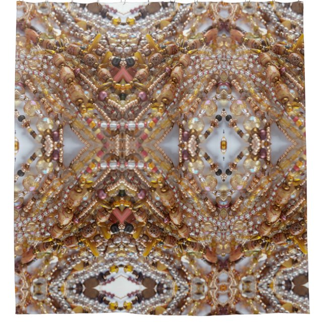 Copie de perle de tons de la terre de rideau en (Devant)