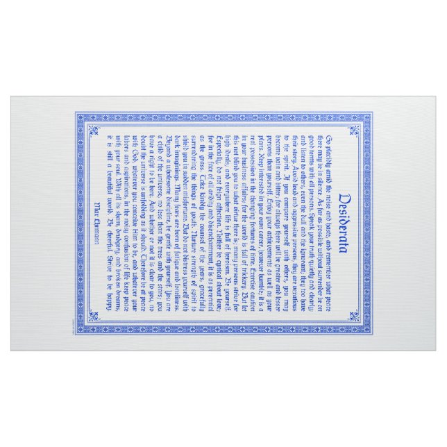 Copie de tissu de desiderata, tenture, 3x5 pi (Yard)