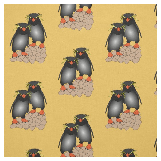 Copie de tissu de pingouin de Rockhopper (Échantillon)