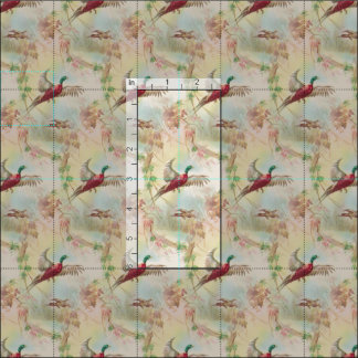 Copie de tissu d'oiseau de faisan inspirée par cru