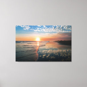 Copie de toile - coucher du soleil à la plage de