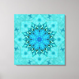 Copie de toile de mandala de nature de turquoise