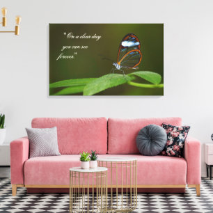 Copie de toile de papillon de Glasswing "temps