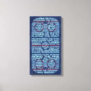 Copie de toile de typographie de piste d'hockey