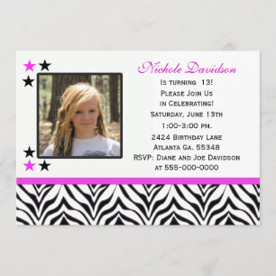 Copie de zèbre : 13ème Invitations de fête