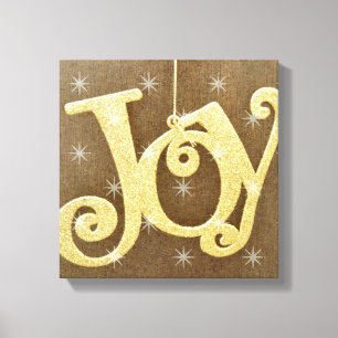 Copie d'or de toile de Noël de joie