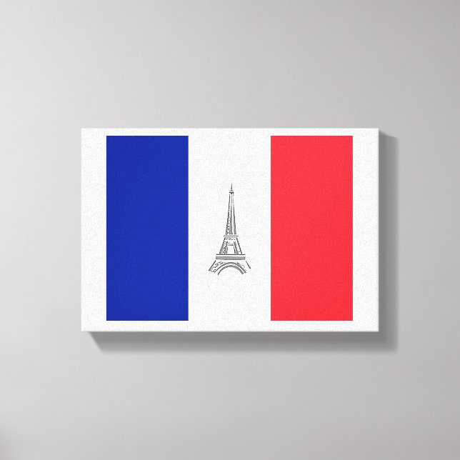 Copie française de toile de drapeau de Tour Eiffel (Recto)