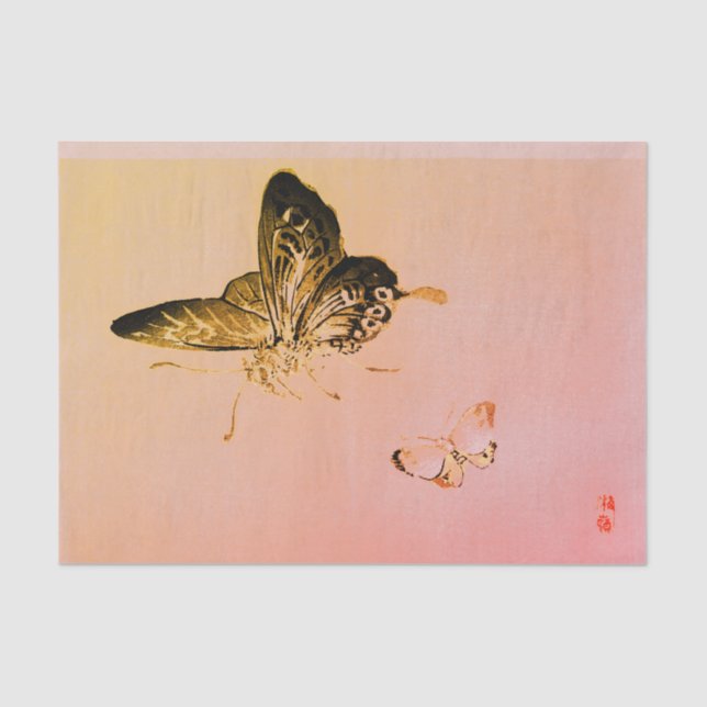 Copie japonaise de papillon de papier de soie de (Recto)