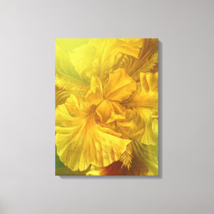 Copie jaune chaude de toile d'art de beauté