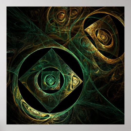 Copie magique d'art abstrait de vibrations poster