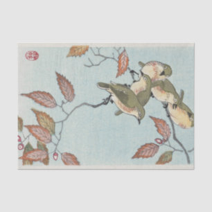 COPIE ORIENTALE des OISEAUX SUR le papier de soie
