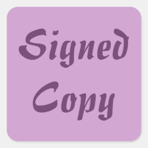 Copie signée - Stickers Carrés (#21)
