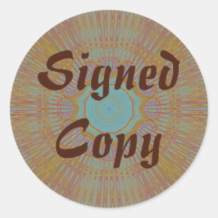 Copie signée - Stickers ronds (#12)