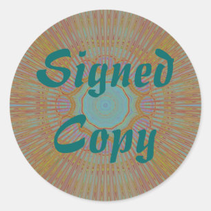 Copie signée - Stickers ronds (#14)