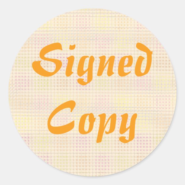 Copie signée - Stickers ronds (#20) (Devant)