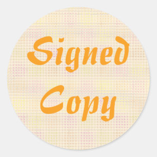 Copie signée - Stickers ronds (#20)