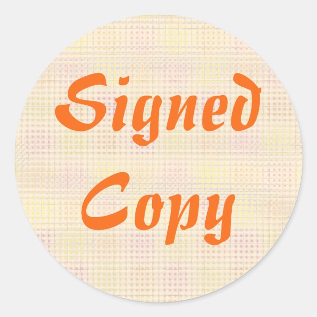 Copie signée - Stickers ronds (#21) (Devant)