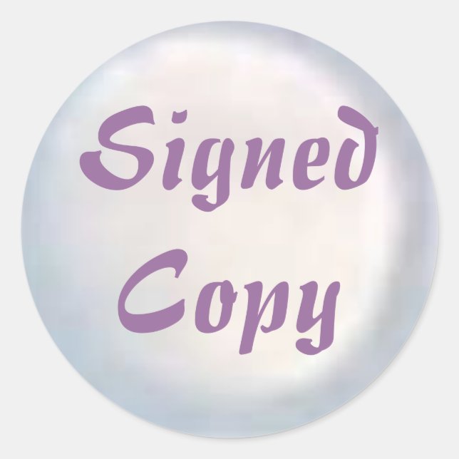 Copie signée - Stickers ronds (#33) (Devant)