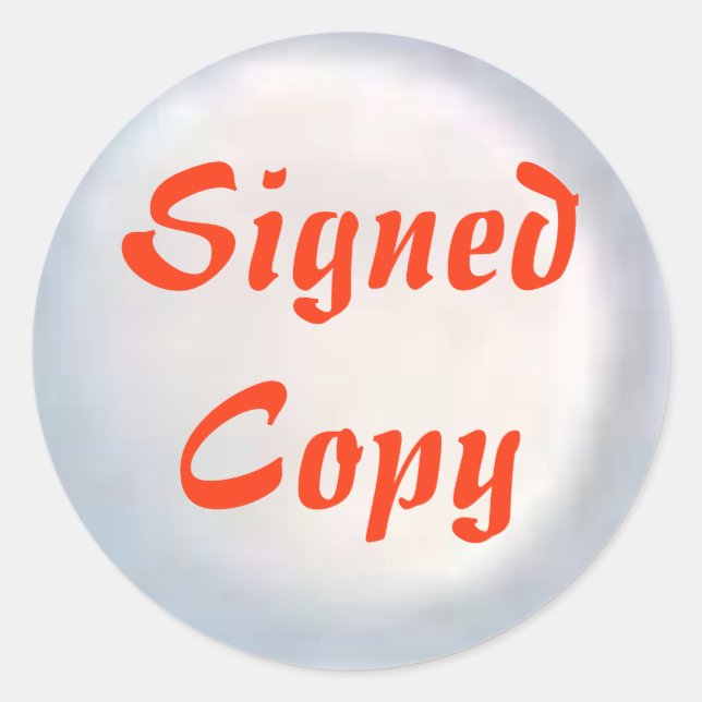 Copie signée - Stickers ronds (#36) (Devant)