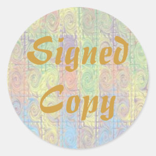 Copie signée - Stickers ronds (#44)