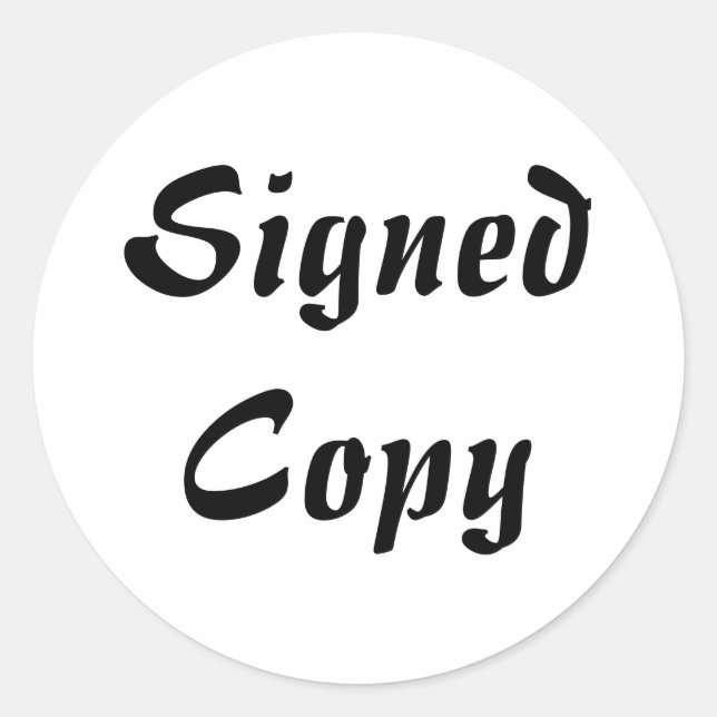 Copie signée - Stickers ronds (#52) (Devant)