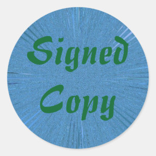 Copie signée - Stickers ronds (#8)