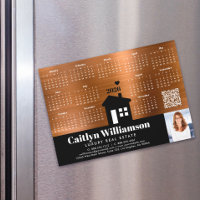 Copper 2026 Calendrier Realtor Photo QR Code Magne