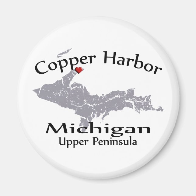 Copper Harbor Michigan Cartes cardiaques Magnet de (Devant)
