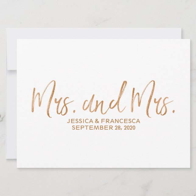 Copper "Mme et Mme" SYMBOLE Mariage Lesbien (Devant)