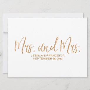 Copper "Mme et Mme" SYMBOLE Mariage Lesbien