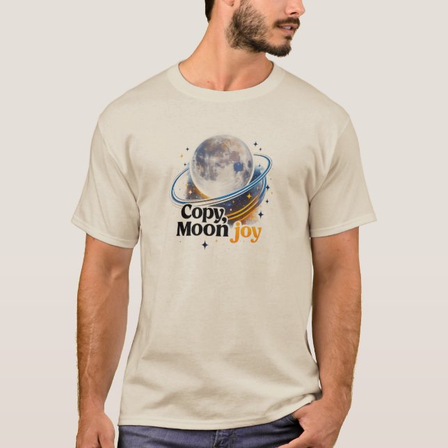 Copy Moon Joy Celestial Planet Graphic T-Shirt (Devant)