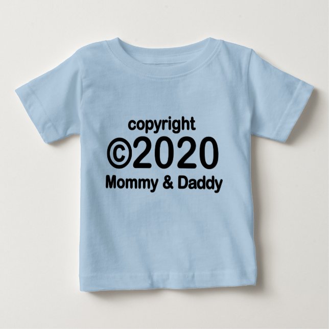 Copyright 2020 Maman et Papa Baby T-shirt (Devant)