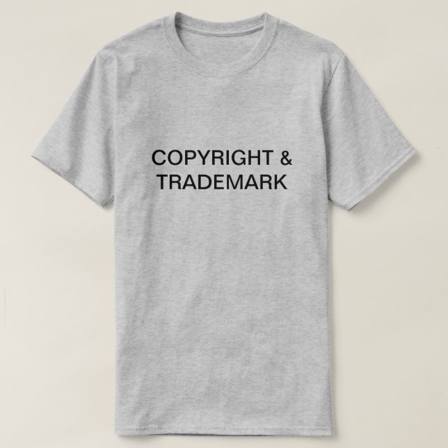 Copyright et T-shirt de marque (Design devant)