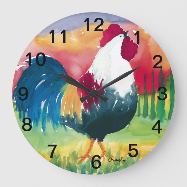 Coq de Luciano - horloge murale (Recto)
