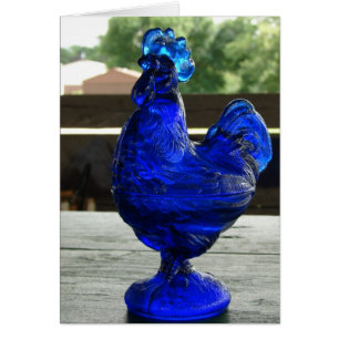 Coq en verre bleu Toutes les occasions