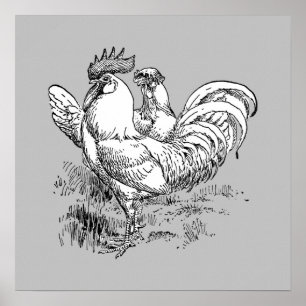 Coq Et Hen - Impression Archivée