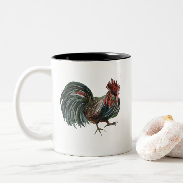 Coq Farm Illustration Mug (Avec donut)