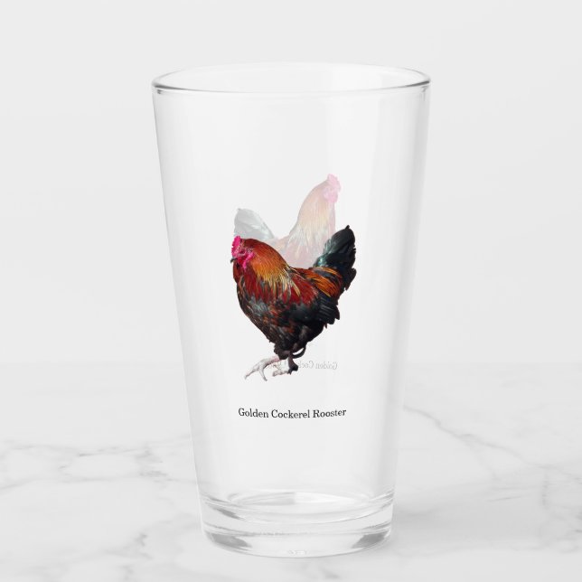 Coq Golden Cockerel en verre (Devant)