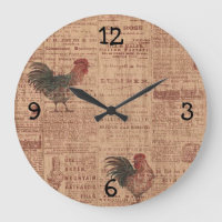 Coq Papier Peint Pays Français Horloge D'Impressio